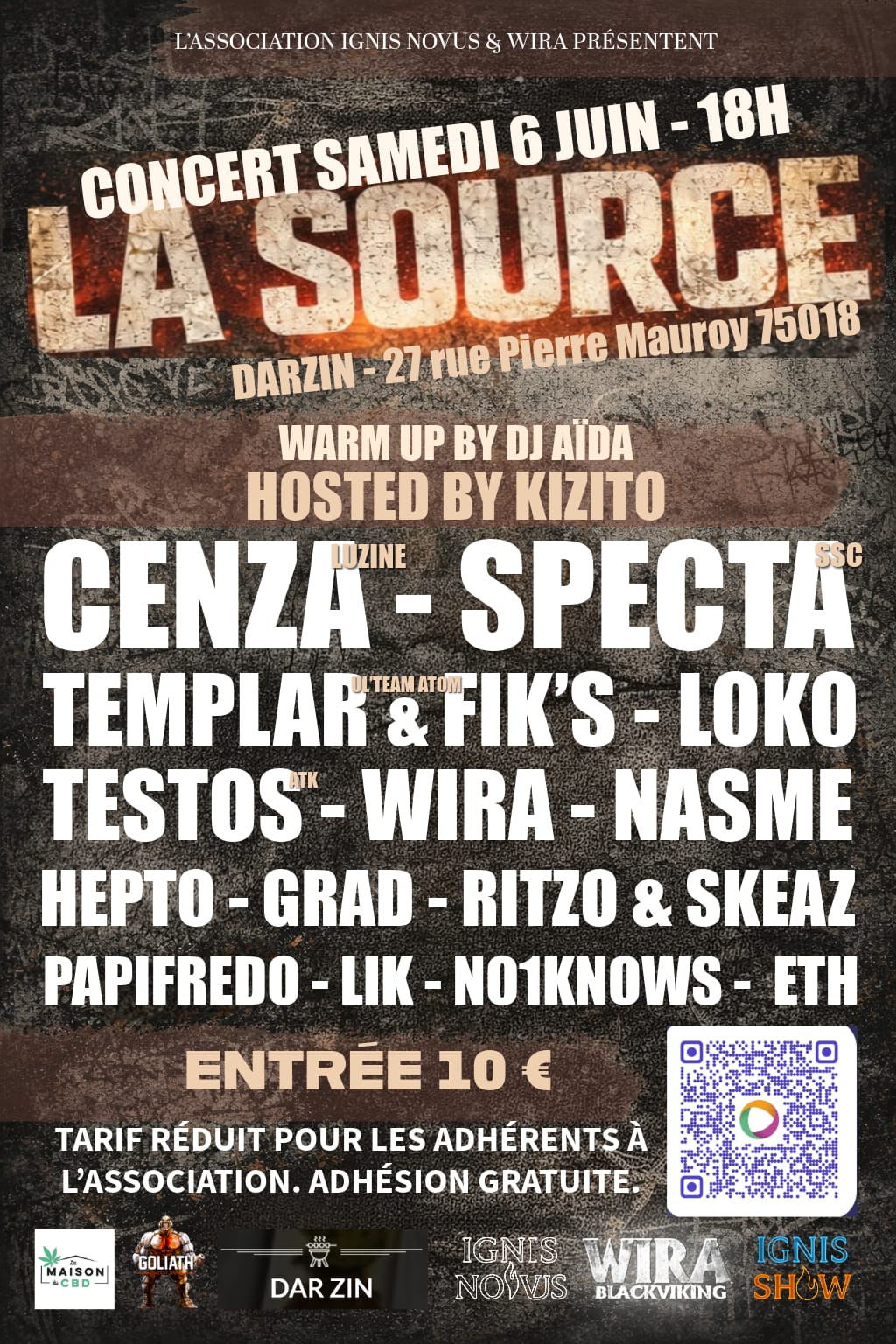 Affiche de LA SOURCE, concert du 6 juin 2026